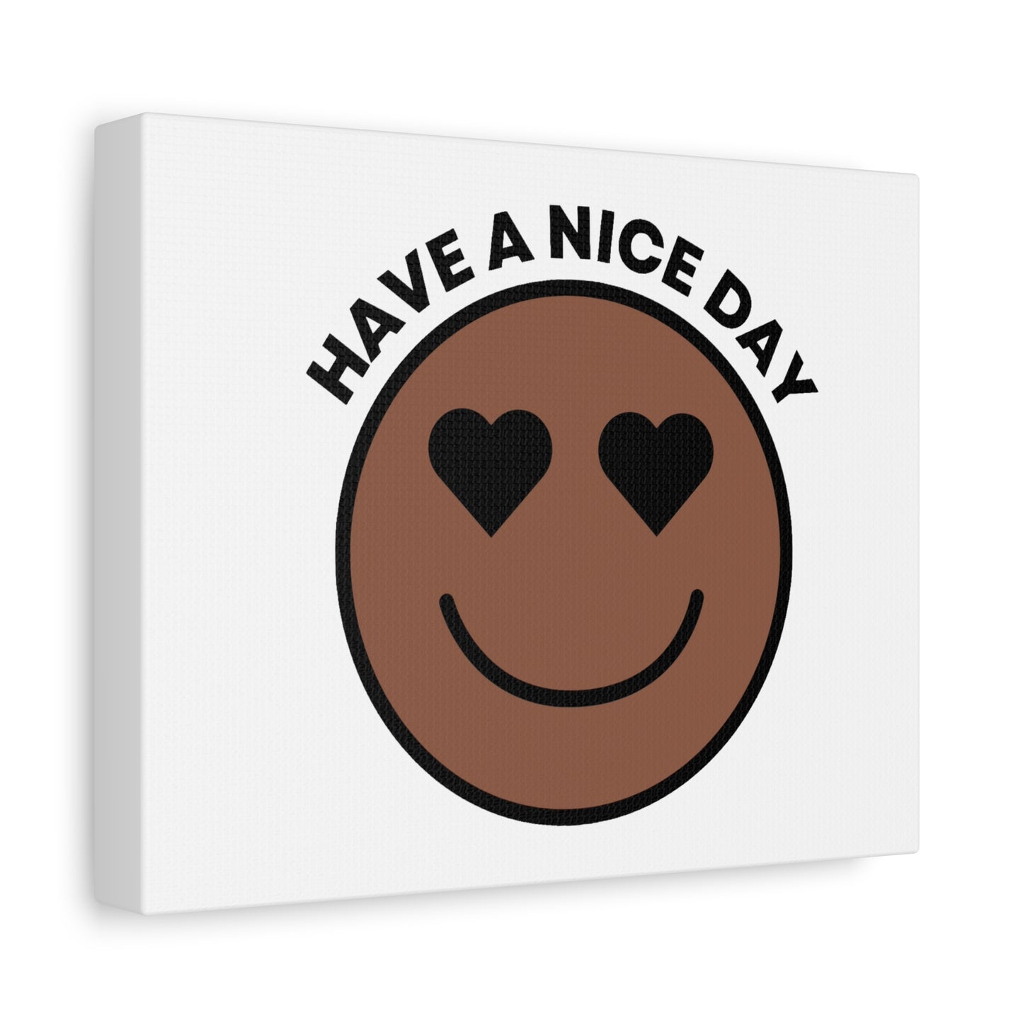 Smiley Face Motivational Canvas Art, Positive Wall Decor, Home Office Wall Art, Gift for Friends, Uplifting Room Decoration