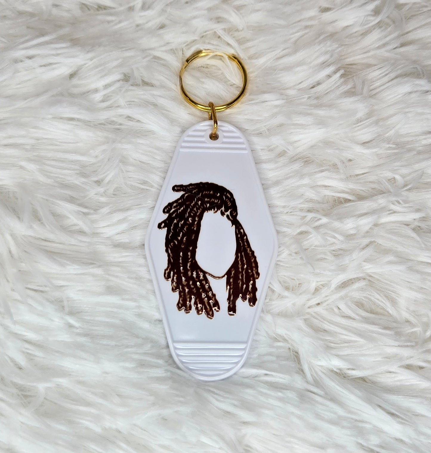 Black Queen Hotel Keychain – Woman with Dreads