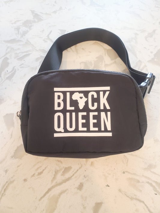 Black Queen Crossbody Fanny Bag
