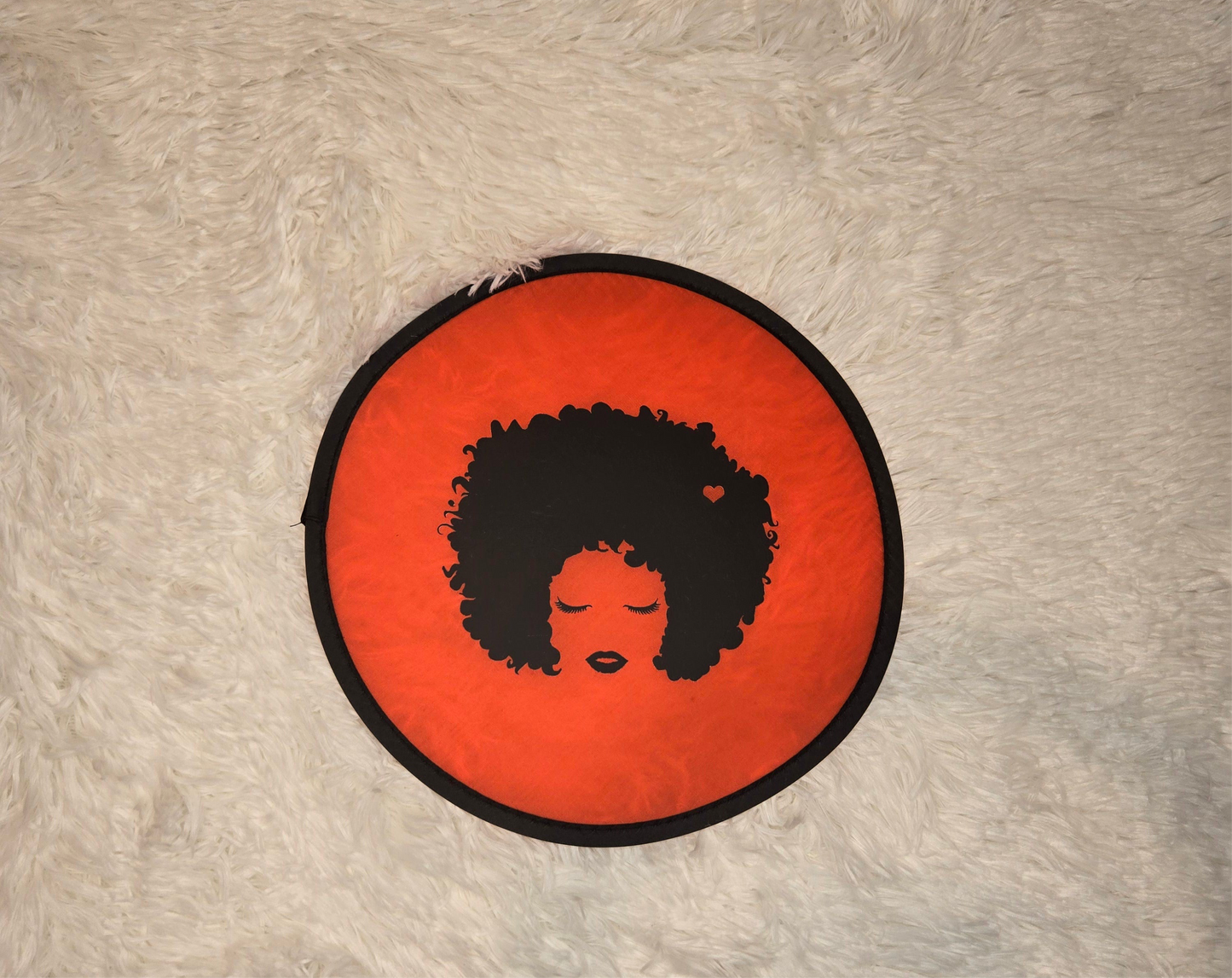Afro Lady Foldable Disc Fan
