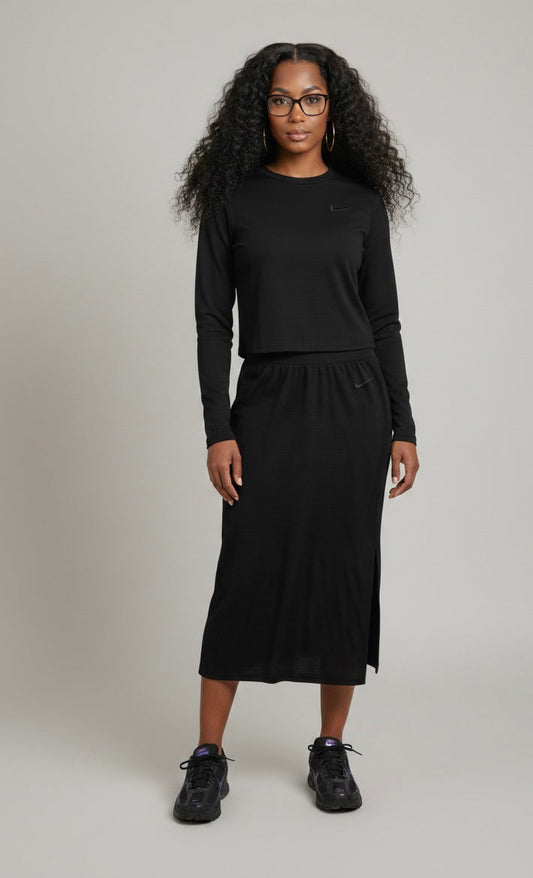 Shop the Look: All-Black Sheer Skirt Moment