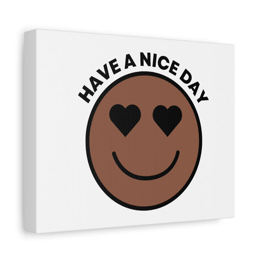 Smiley Face Motivational Canvas Art, Positive Wall Decor, Home Office Wall Art, Gift for Friends, Uplifting Room Decoration