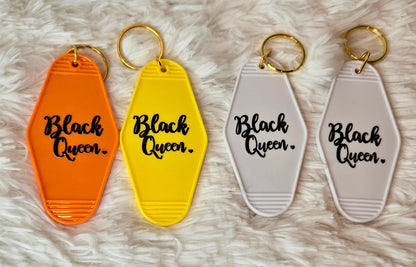 Black Queen Hotel Keychain – Woman with Dreads