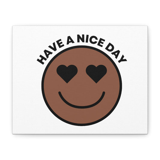 Smiley Face Motivational Canvas Art, Positive Wall Decor, Home Office Wall Art, Gift for Friends, Uplifting Room Decoration