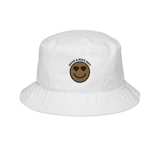 Smiley Bucket Hat - Fun Summer Accessory, Perfect for Beach Days, Festivals, Casual Outings, Embroidered Gift