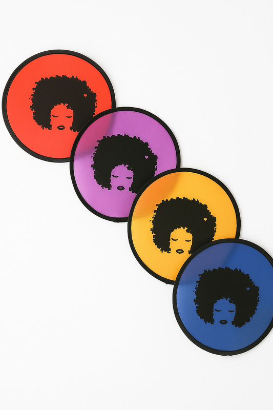 Afro Lady Foldable Disc Fan