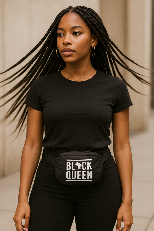Black Queen Crossbody Fanny Bag